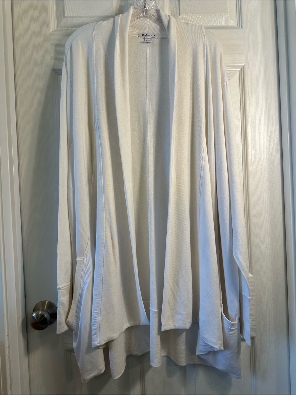 Athleta Pranayama Wrap 3X NWT white open cardigan